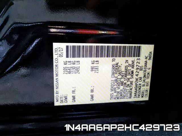 1N4AA6AP2HC429723 фото 2
