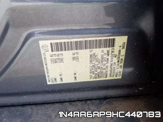 1N4AA6AP9HC440783 фото 2