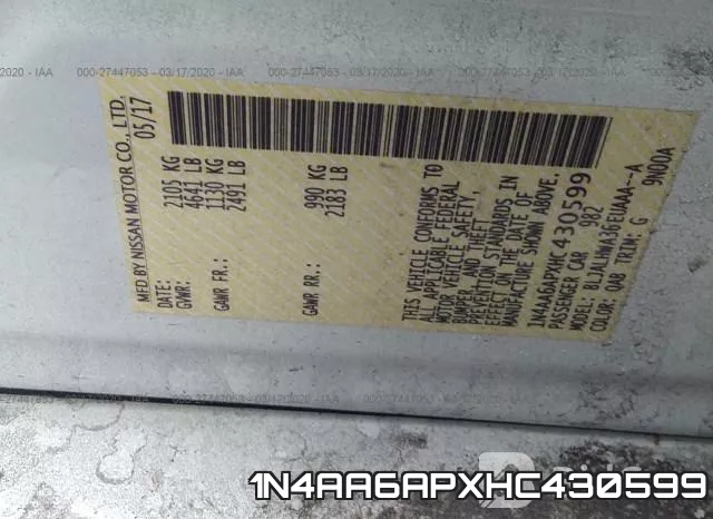 1N4AA6APXHC430599 фото 10