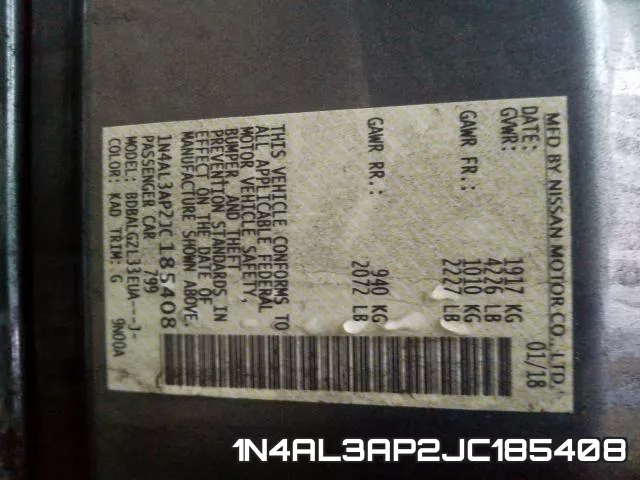 1N4AL3AP2JC185408 фото 2