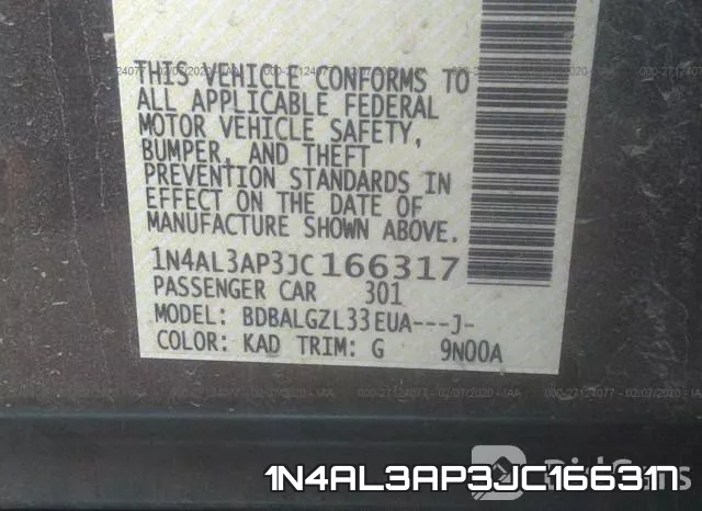 1N4AL3AP3JC166317 фото 10