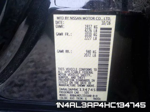 1N4AL3AP4HC134745 фото 2