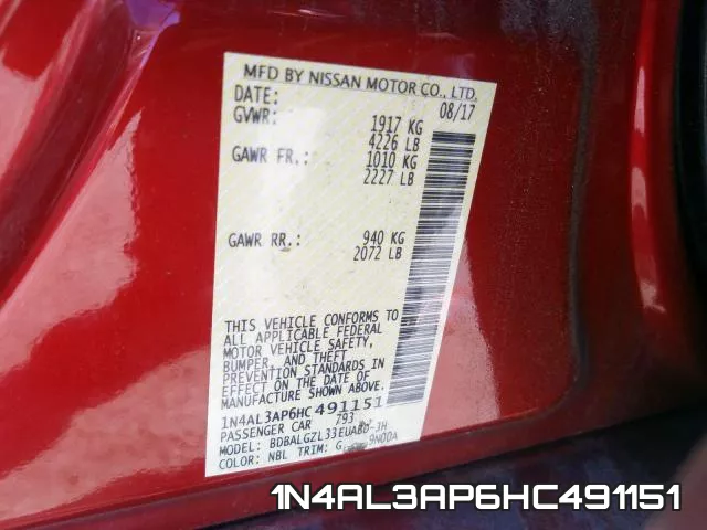 1N4AL3AP6HC491151 фото 2