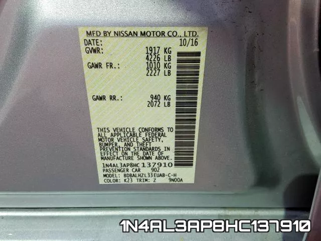 1N4AL3AP8HC137910 фото 2