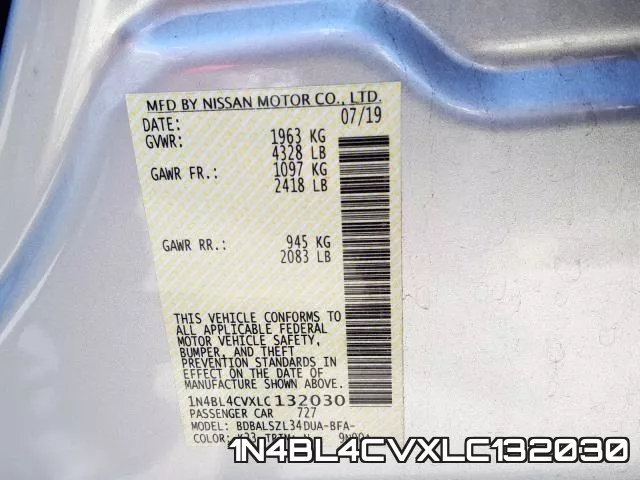 1N4BL4CVXLC132030 фото 2