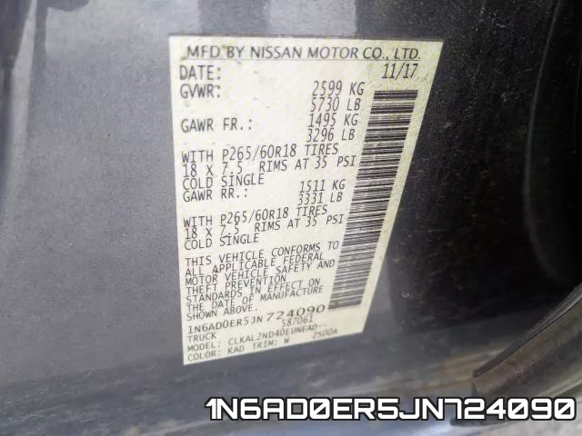 1N6AD0ER5JN724090 фото 2