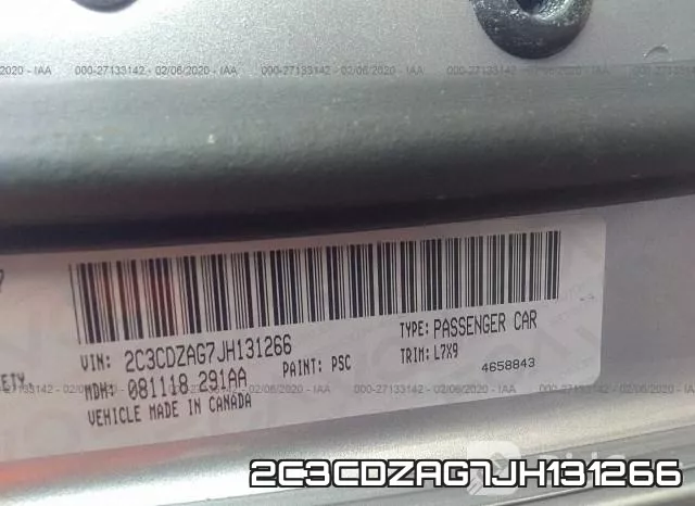2C3CDZAG7JH131266 фото 10
