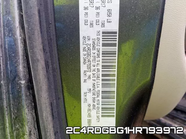 2C4RDGBG1HR793972 фото 2