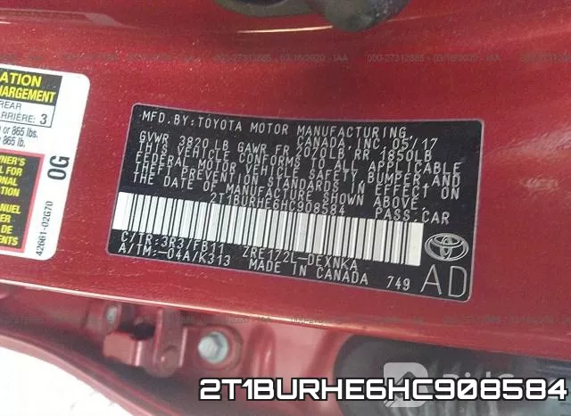 2T1BURHE6HC908584 фото 10