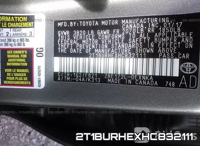 2T1BURHEXHC832111 фото 10