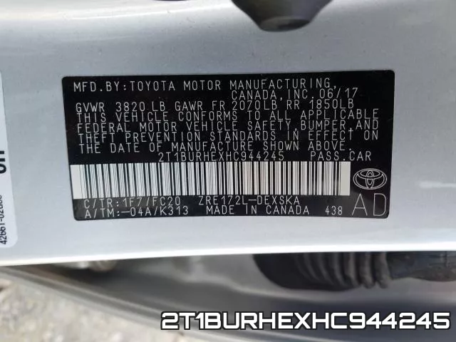 2T1BURHEXHC944245 фото 2