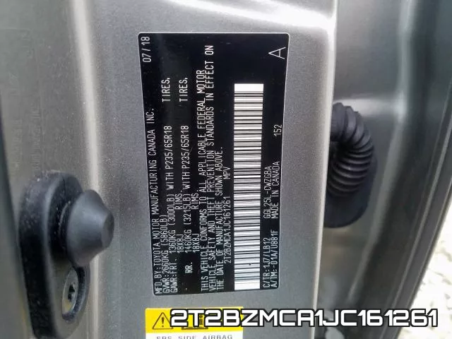 2T2BZMCA1JC161261 фото 2