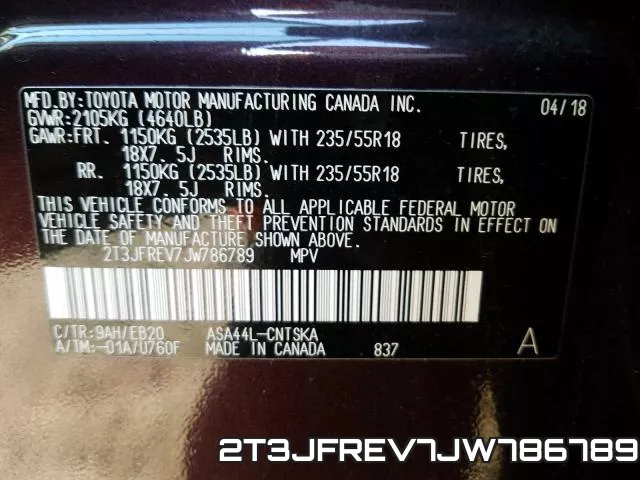 2T3JFREV7JW786789 фото 2