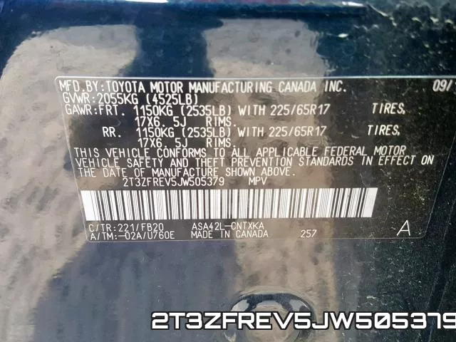2T3ZFREV5JW505379 фото 2