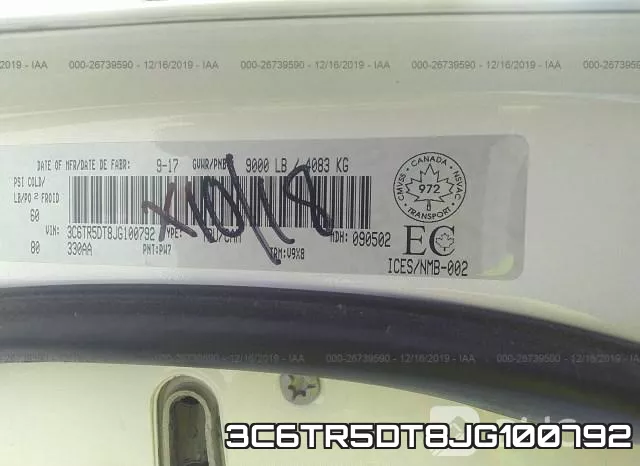 3C6TR5DT8JG100792 фото 10