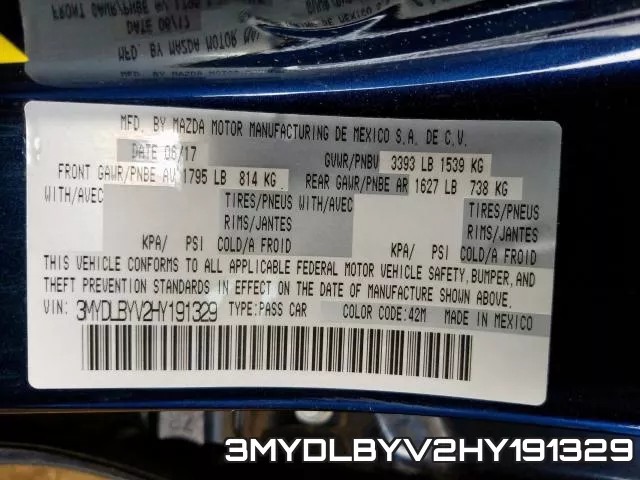 3MYDLBYV2HY191329 фото 2