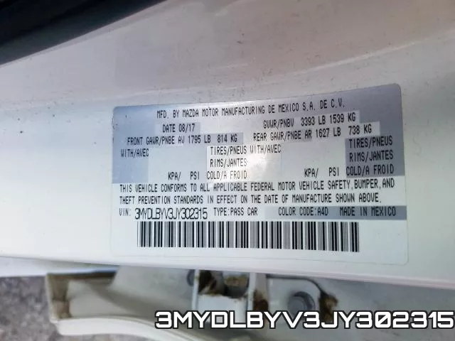 3MYDLBYV3JY302315 фото 2
