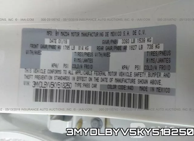 3MYDLBYV5KY518250 фото 10