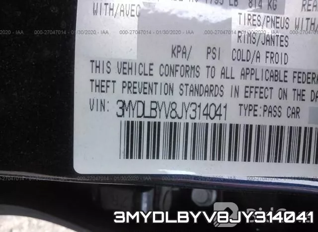3MYDLBYV8JY314041 фото 10