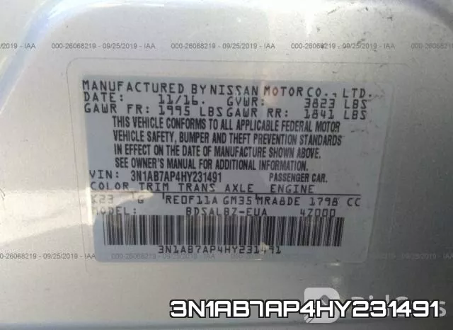 3N1AB7AP4HY231491 фото 10