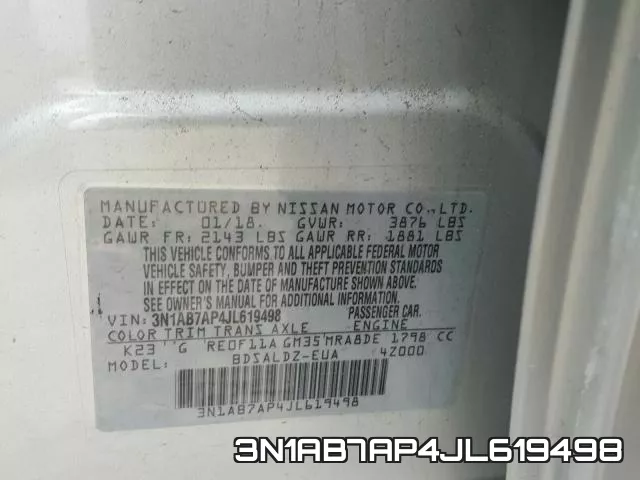 3N1AB7AP4JL619498 фото 2