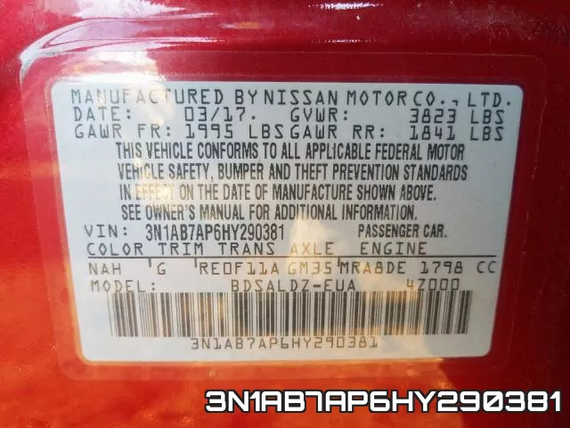 3N1AB7AP6HY290381 фото 2