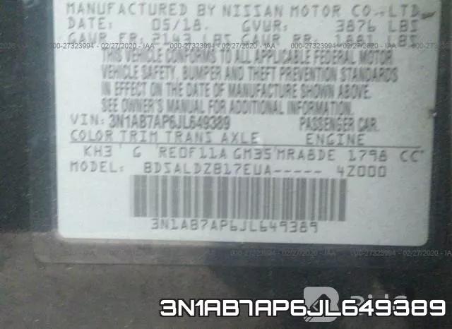 3N1AB7AP6JL649389 фото 10