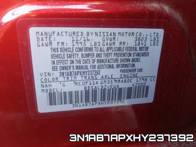 3N1AB7APXHY237392 фото 2