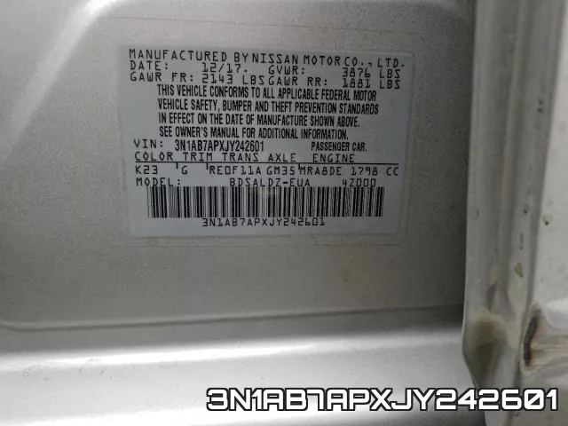 3N1AB7APXJY242601 фото 2