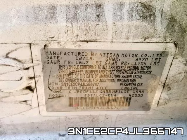 3N1CE2CP4JL366747 фото 2
