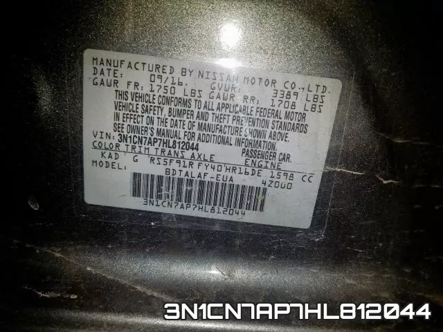 3N1CN7AP7HL812044 фото 2
