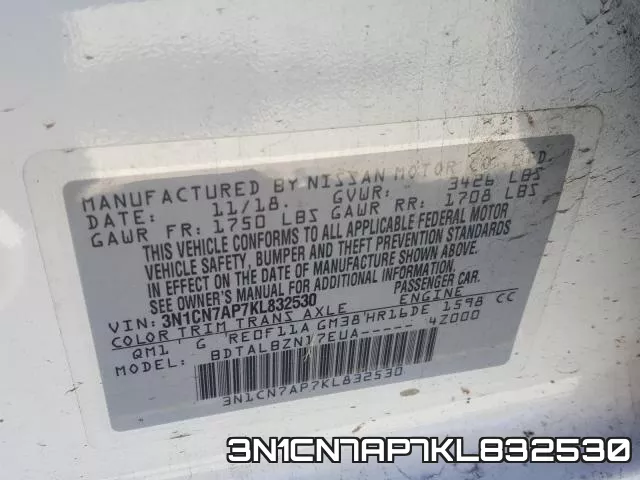3N1CN7AP7KL832530 фото 2