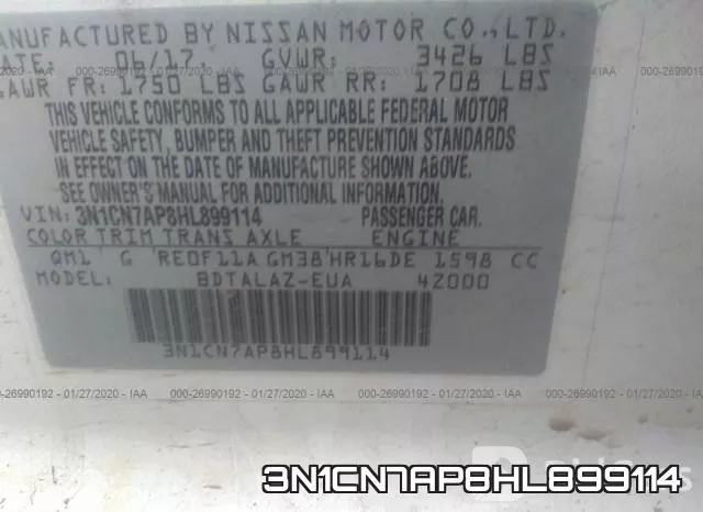 3N1CN7AP8HL899114 фото 10