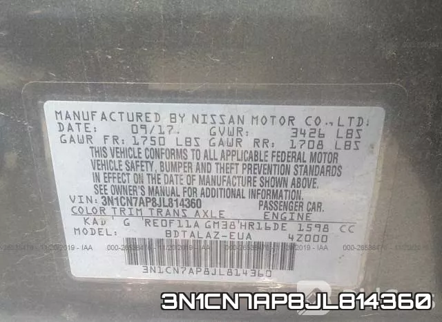 3N1CN7AP8JL814360 фото 10