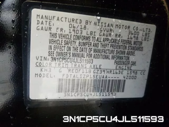 3N1CP5CU4JL511593 фото 2