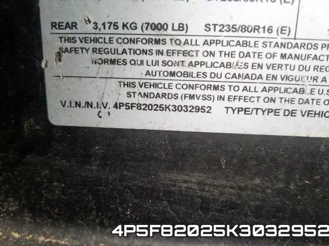 4P5F82025K3032952 фото 2