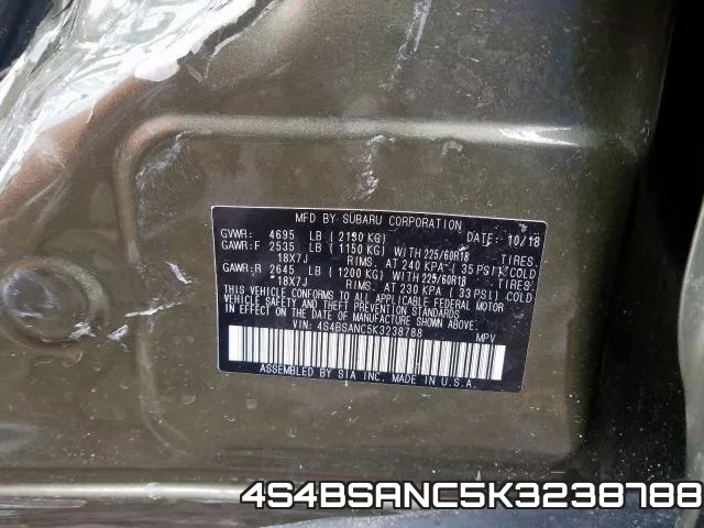 4S4BSANC5K3238788 фото 2