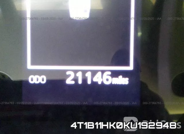 4T1B11HK0KU192948 фото 8