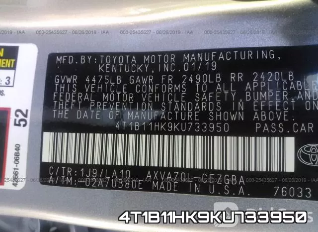 4T1B11HK9KU733950 фото 10