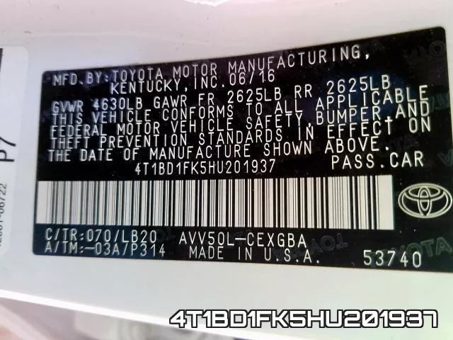4T1BD1FK5HU201937 фото 2