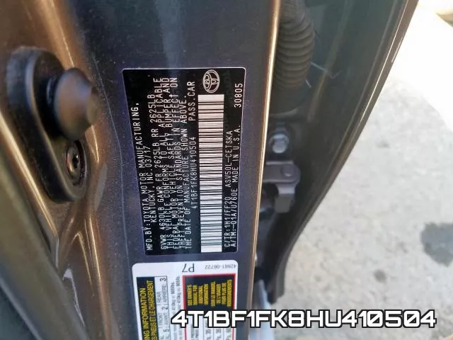 4T1BF1FK8HU410504 фото 2