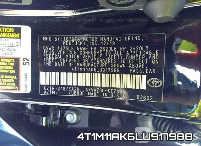 4T1M11AK6LU917988 фото 10