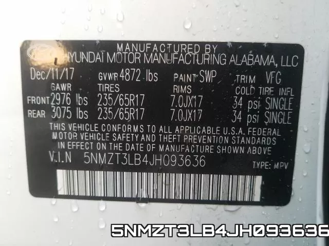 5NMZT3LB4JH093636 фото 2