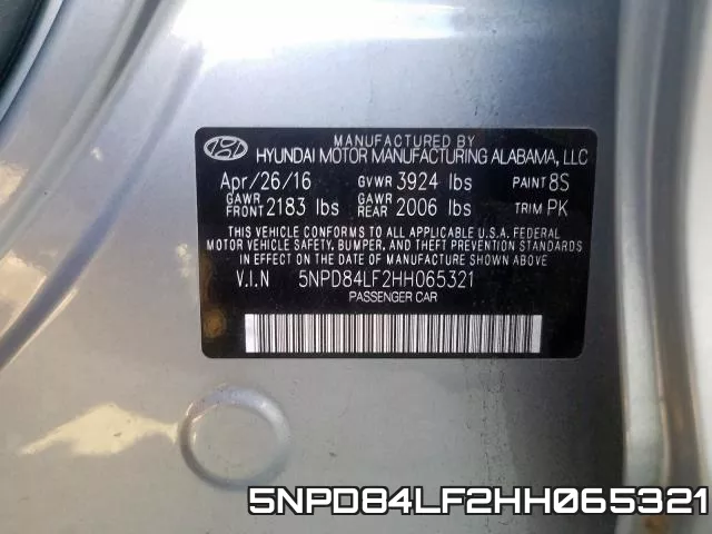 5NPD84LF2HH065321 фото 2