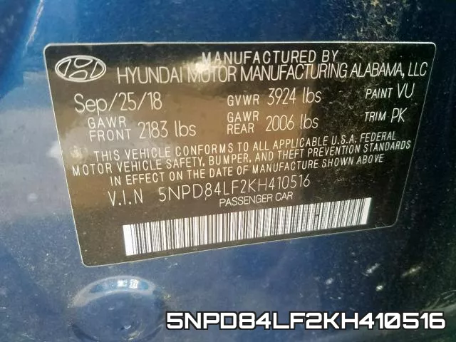 5NPD84LF2KH410516 фото 2