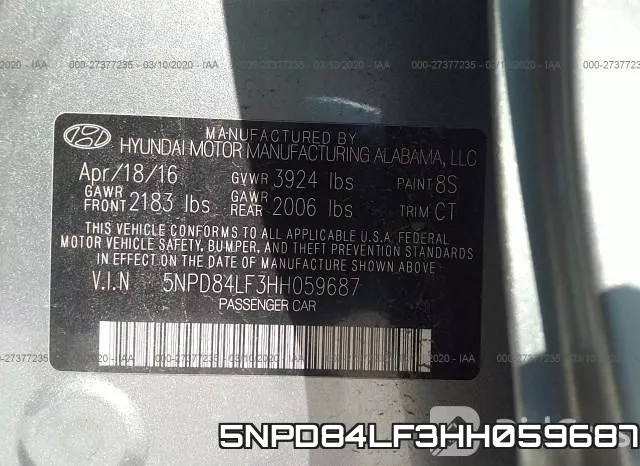 5NPD84LF3HH059687 фото 10