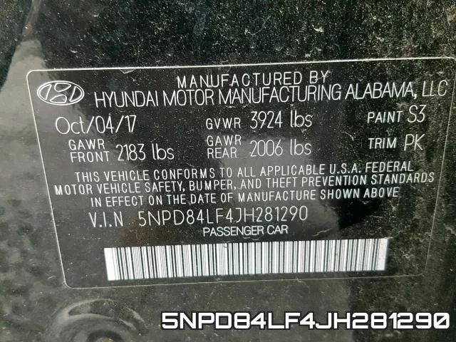 5NPD84LF4JH281290 фото 2