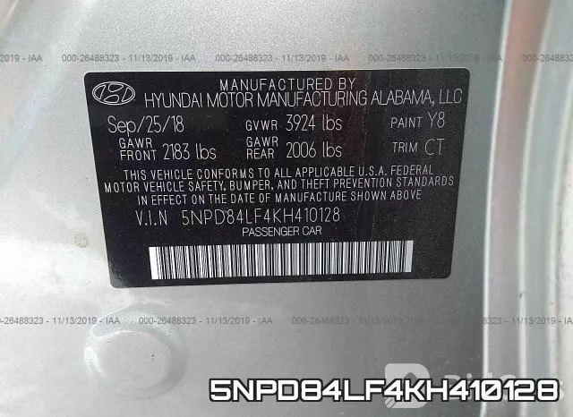 5NPD84LF4KH410128 фото 10