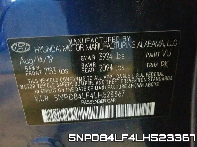 5NPD84LF4LH523367 фото 2