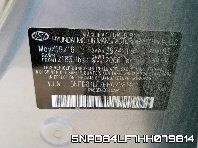 5NPD84LF7HH079814 фото 2
